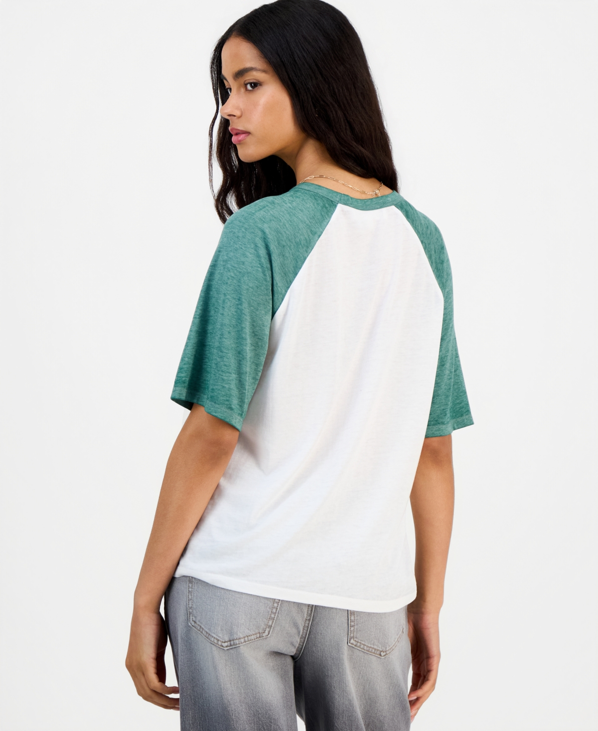 Hippie Rose Juniors' Raglan Sleeve Top