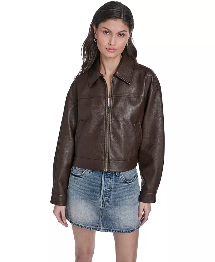Women's Laydown Collar Zip-Front Jacket - thumbnail 8
