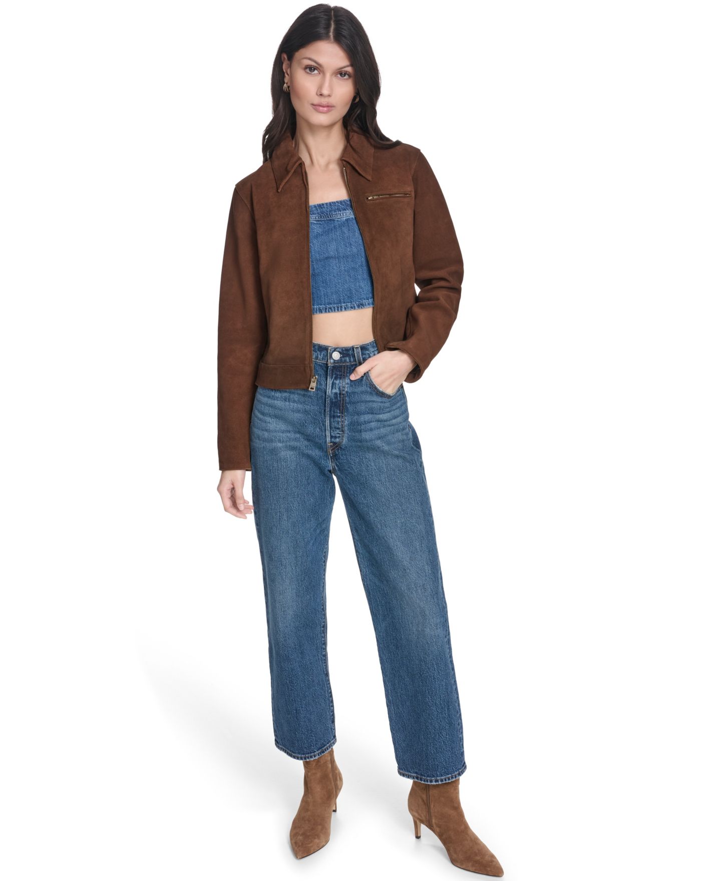 Женская куртка Levi's Real Suede Laydown Collar, цвет: Кленовый — фото 6