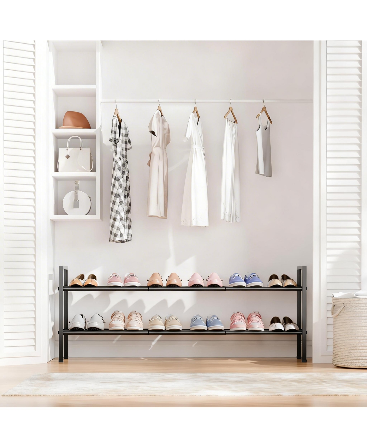 Yigii Metal Expandable Shoe Rack Adjustable