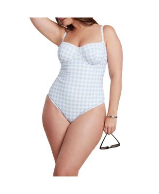 Women's Plus size Gingham One Piece