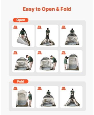 1-Room Foldable Camping Shower Tent with Carry Bag