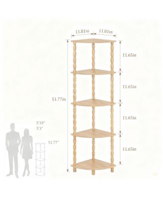 Corner Shelf Plant Stand Storage Organizer Bedroom Bathroom Living Room