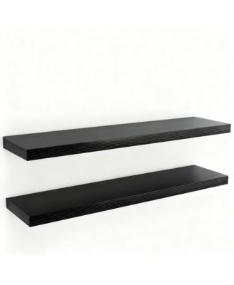Floating Shelves Wall Mounted Set of 2 Rustic Wood Storage Shelf