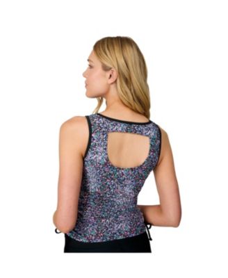 Women's Full Side Shirring Tankini Top