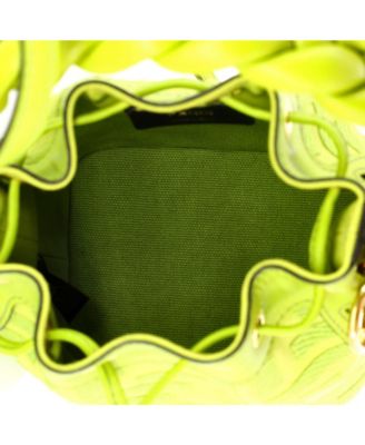 Mini Woven Handle Mon Tresor Bucket Bag Zucca Embroidered Canvas