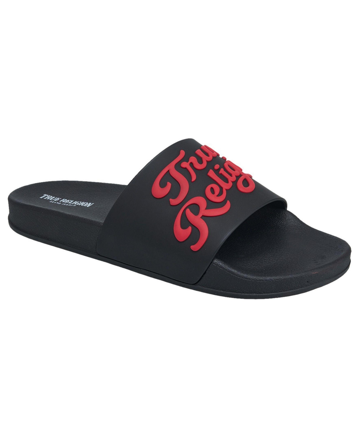 True Religion Men's Drake Script Logo Pool Slide