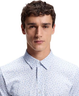 BOSS By Men's Cotton-Blend Jersey Short-Sleeve Shirt