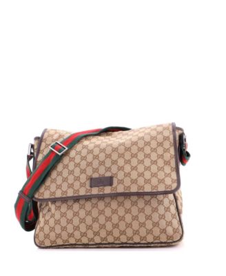 Medium Web Strap Flap Messenger GG Canvas