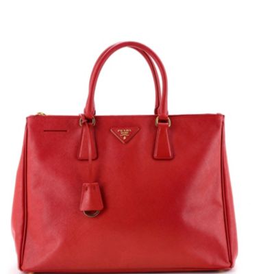 Large Double Zip Lux Tote Saffiano Leather