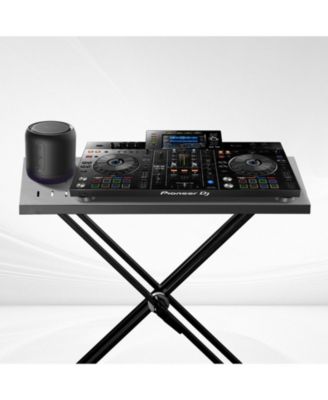 32 x 20 Inch Portable DJ Table Stand with Adjustable Height and Foldable Frame