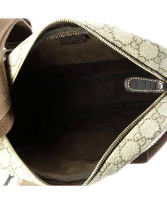 Medium Front Zip Messenger GG Coated Canvas