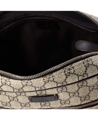 Medium Front Zip Messenger GG Coated Canvas