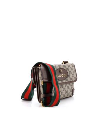 Small Neo Vintage Flap Messenger GG Coated Canvas