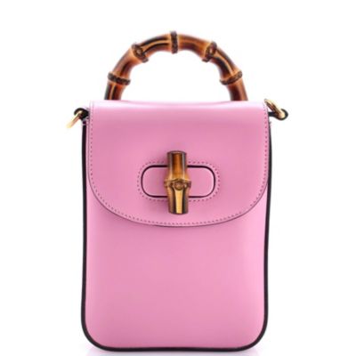 Mini Bamboo Top Handle Backpack Leather