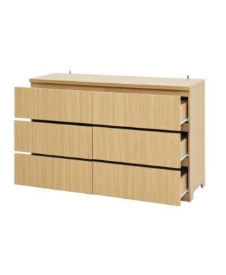 6 Drawer Minimalist Dresser Storage Cabinet for Closet Home Furniture with Spacious Drawers Easy Assembly