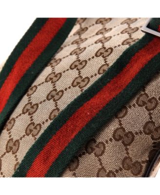 Small Web Strap Zip Messenger Bag GG Canvas