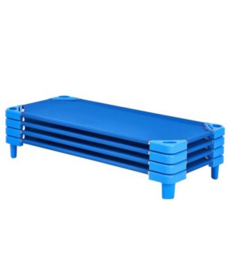 Pack of 4 Stackable Kiddie Nap Cots for Daycare and Preschool