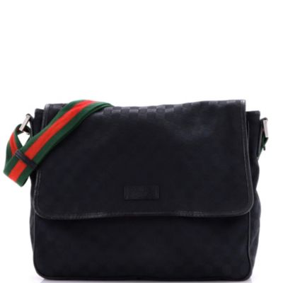 Medium Web Strap Flap Messenger GG Canvas