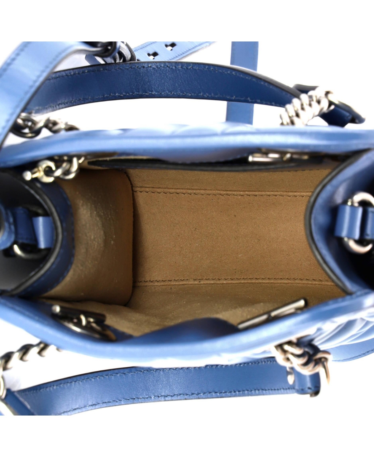 Pre-Owned Gucci Mini Gg Marmont Handle Crossbody Bag Matelasse Leather