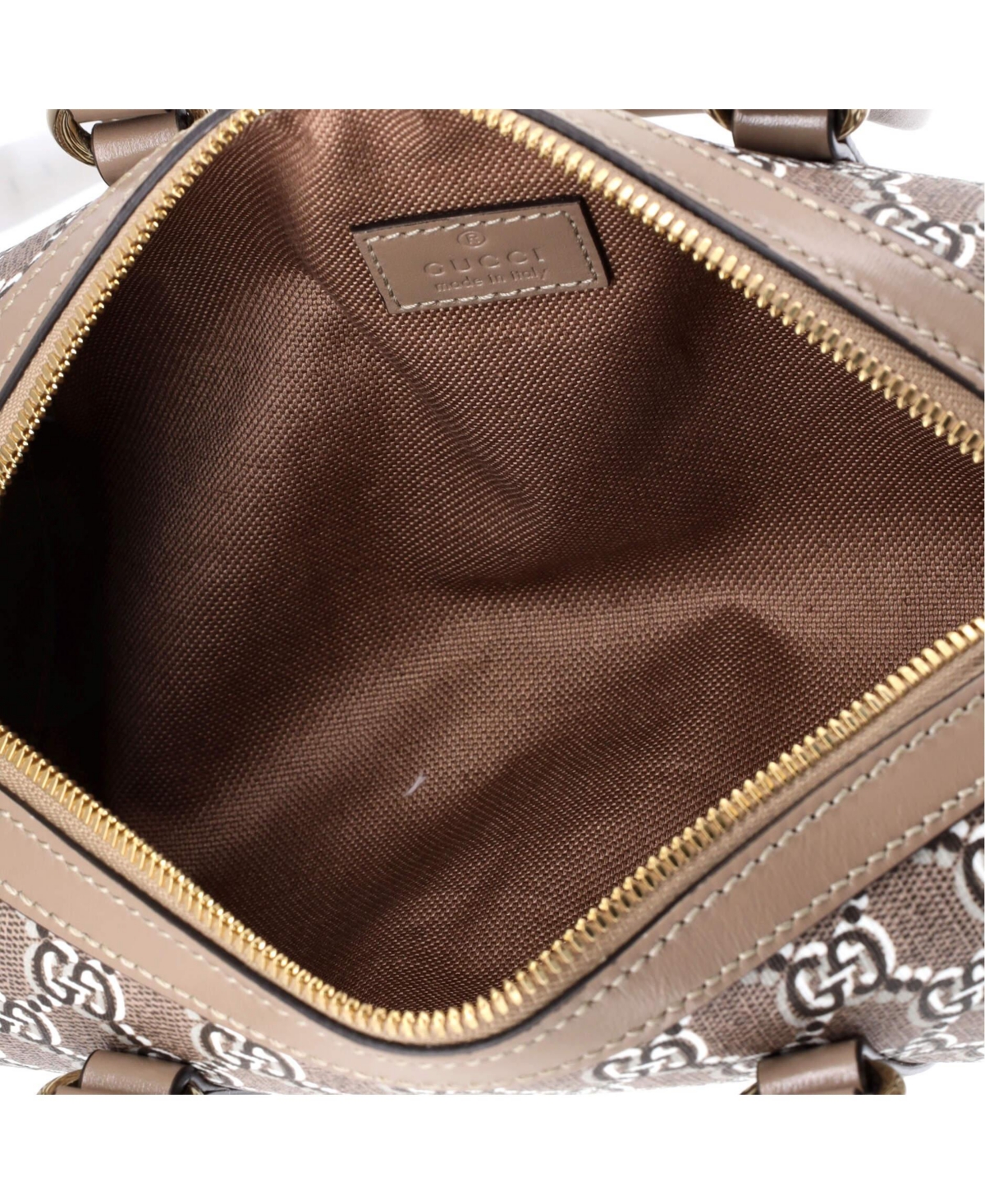 Pre-Owned Gucci Small Convertible Duffle Bag Gg Shadow Coated Canvas