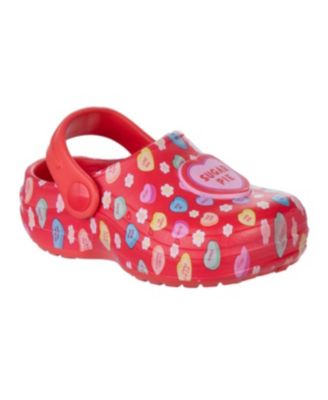 Little Girls Conversation Hearts Clogs