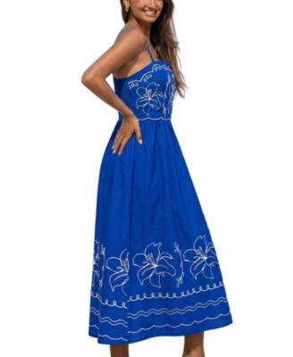 Women's Groundbreaking Floral Midi Beach Dress