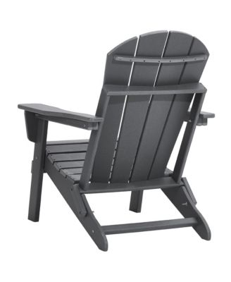 Plastic Adirondack Chair Set of 2, All-Weather Folding Dining Chair