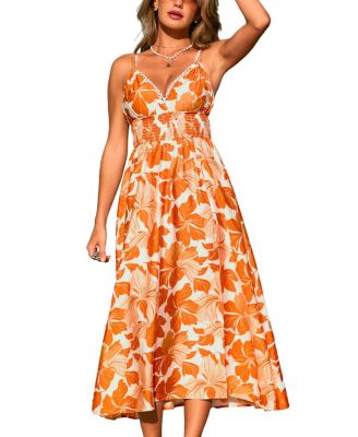Women's Hibiscus Way Tropical Maxi Beach Dress