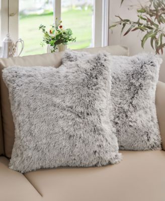 Textured Fluffy Decorative Pillow, 22" x 22"