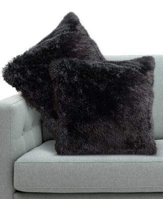 Textured Fluffy Decorative Pillow, 18" x 18"