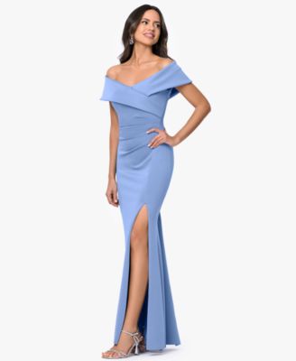 Women's Off-The-Shoulder Side-Slit Gown