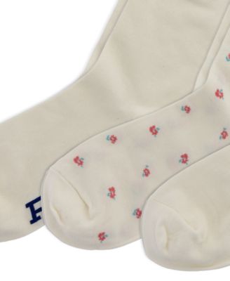 Women's Floral Bear Crew Socks, 3-Pack