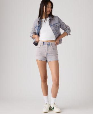 Women's Button Fly High-Rise Denim Shorts