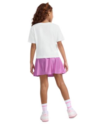 Girls' 4-6X Boxy Crewneck T-Shirt and Scooter Shorts, 2-Piece Set
