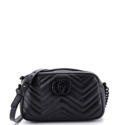 Small GG Marmont Monochrome Shoulder Bag Matelasse Leather