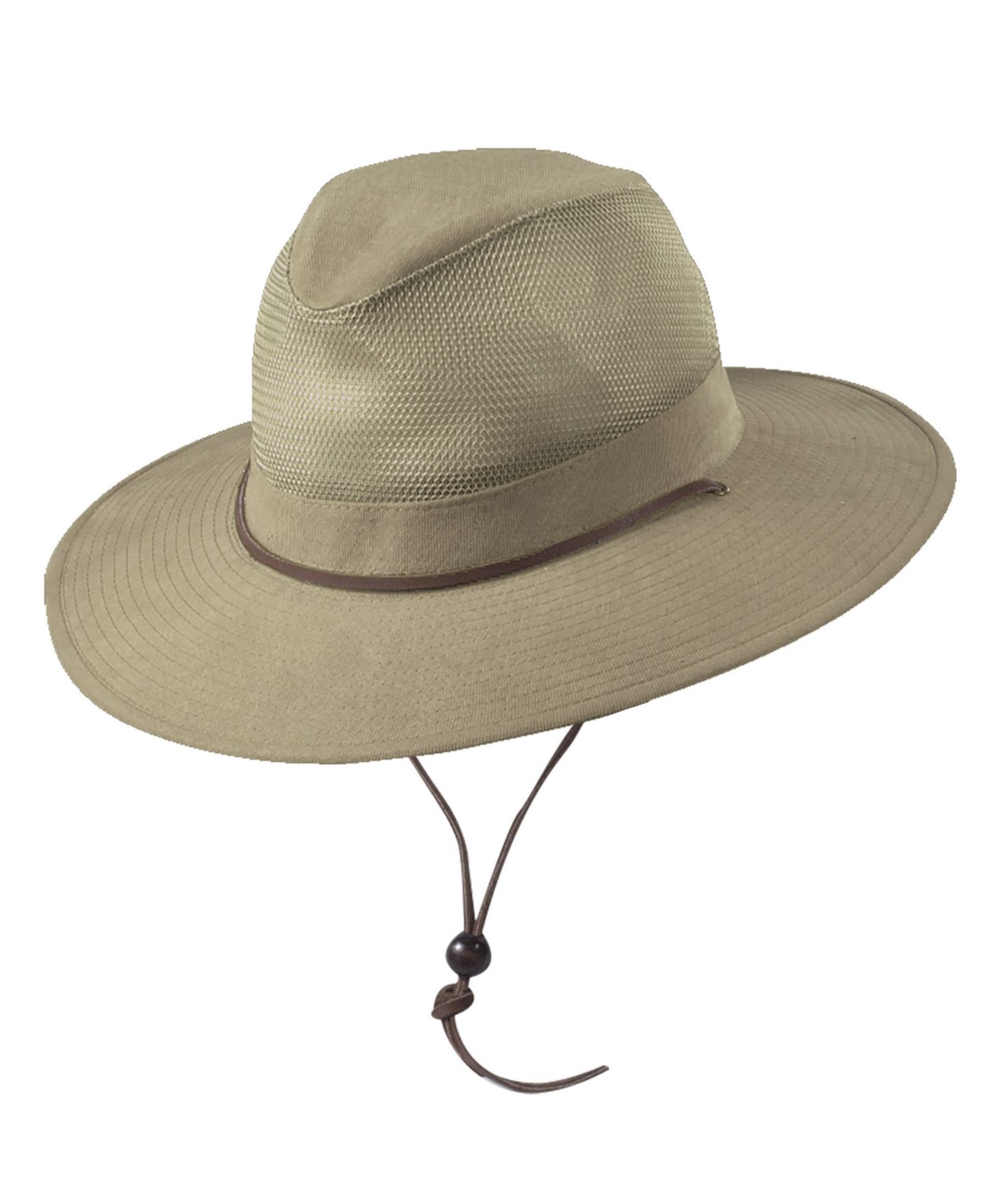 Мужской головной убор Dorfman Pacific Brushed Twill Mesh Safari Hat, цвет: Верблюжий — фото 1