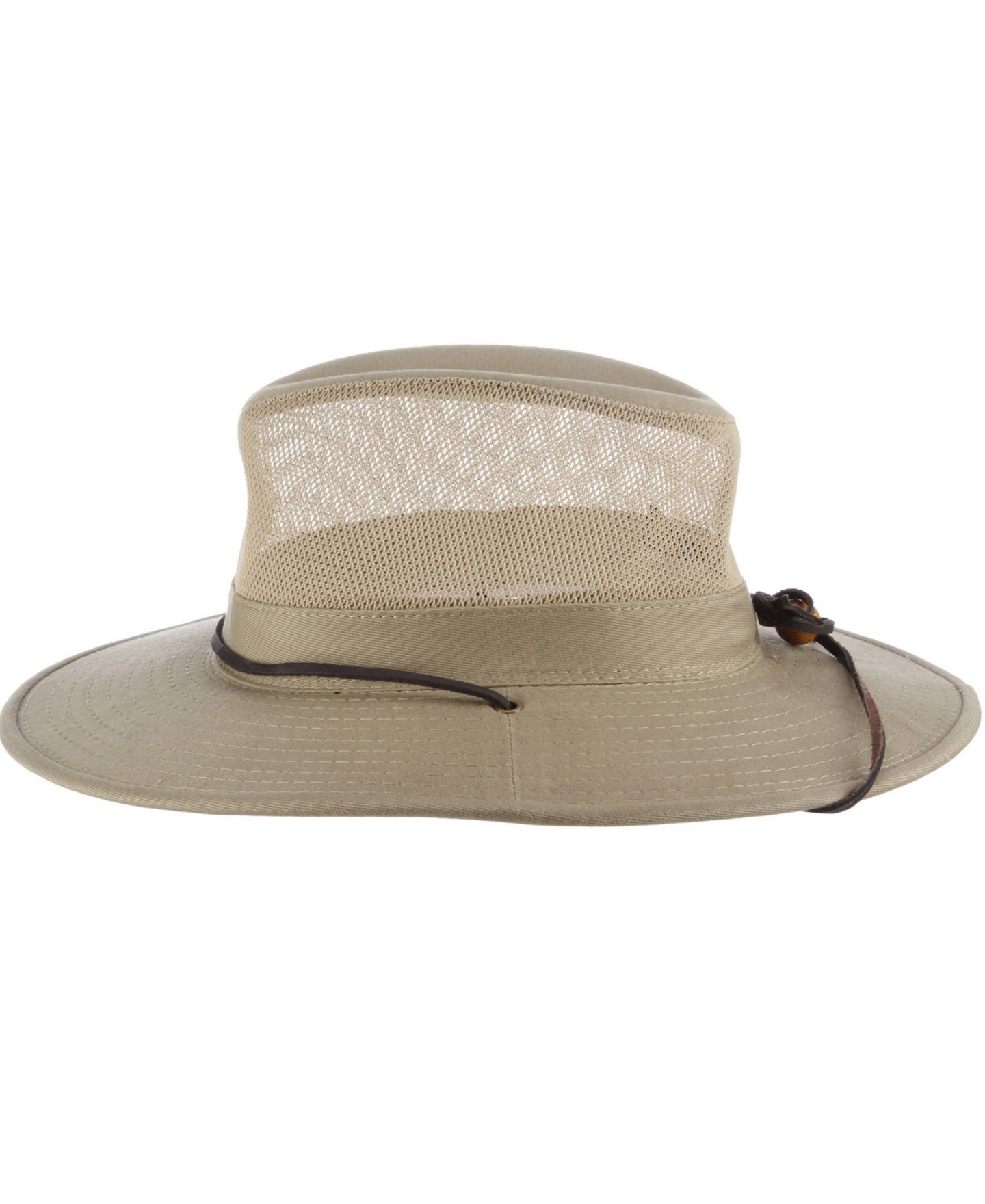 Мужской головной убор Dorfman Pacific Brushed Twill Mesh Safari Hat, цвет: Верблюжий — фото 3