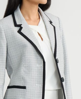 Women's Framing-Trim Button-Front Blazer, Regular & Petite