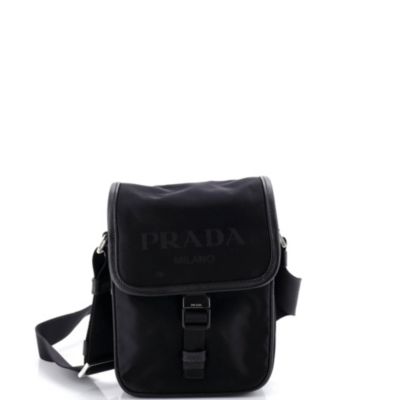 Logo Buckle Messenger Bag Nylon