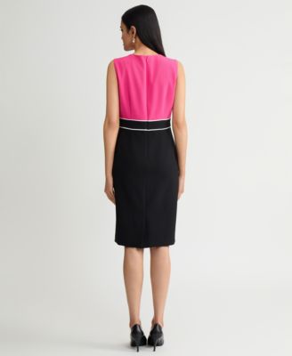 Women's Colorblock Sheath Dress, Regular & Petite