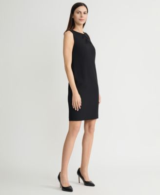 Women's Bow Sleeveless Sheath Dress, Regular & Petite