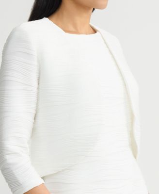 Women's Wave Knit 3/4-Sleeve Shrug, Regular & Petite