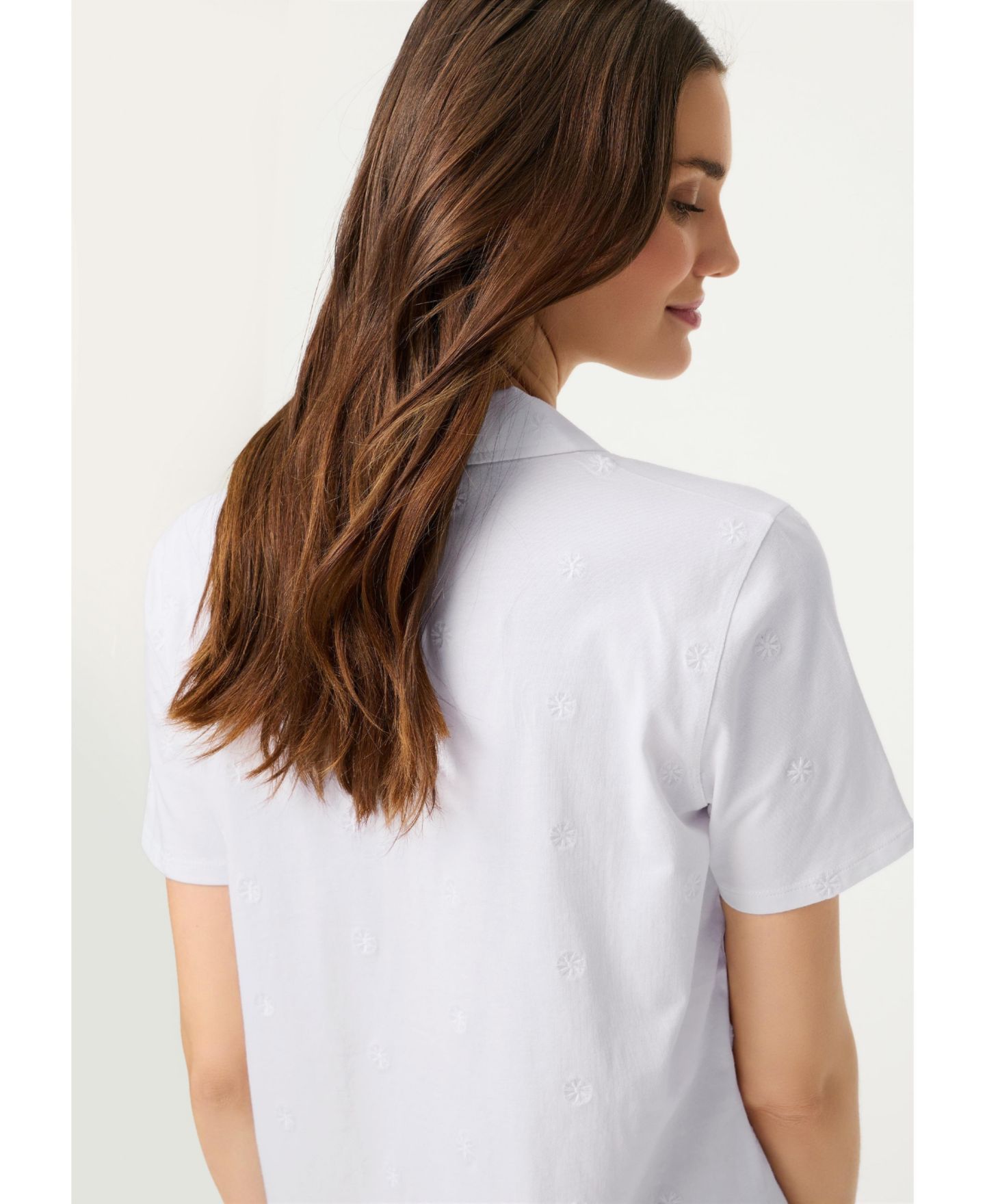 Женская футболка Olsen Embroidered Polo Henley — фото 4