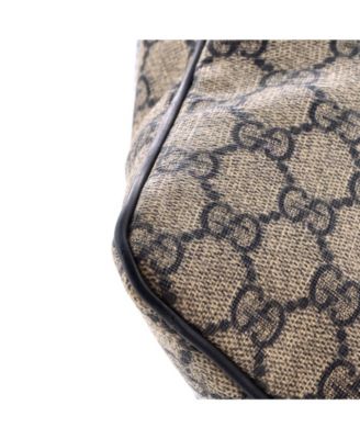 Large Zip Top Messenger Bag GG Coated Canvas