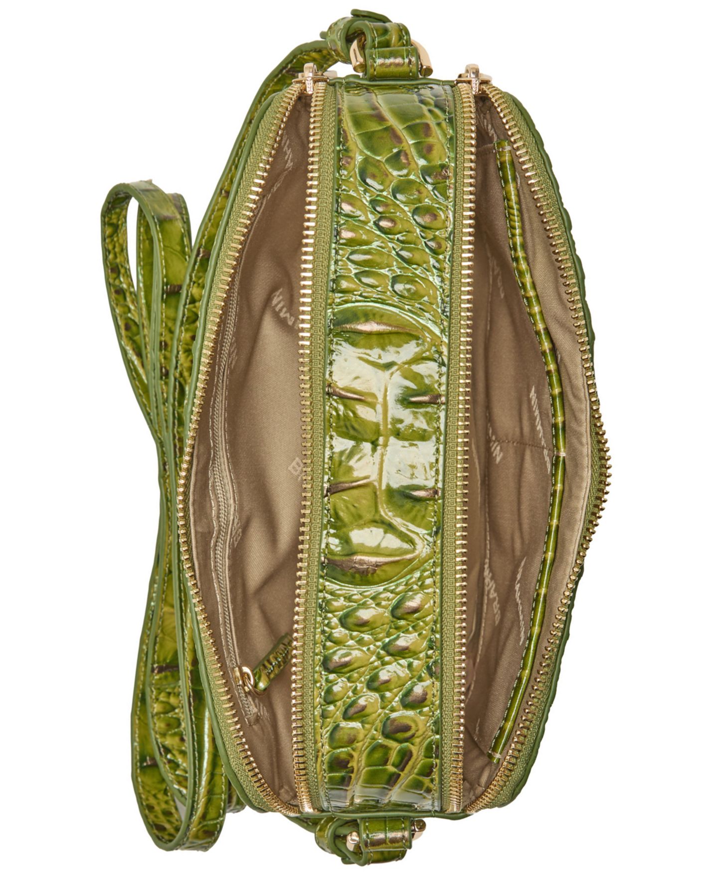 Женская сумка Brahmin Danica Melbourne Small Leather Crossbody, цвет: Оливковый — фото 4
