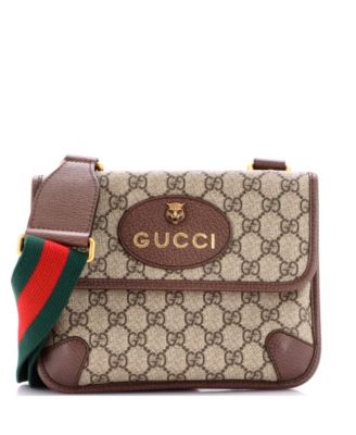 Small Neo Vintage Flap Messenger GG Coated Canvas