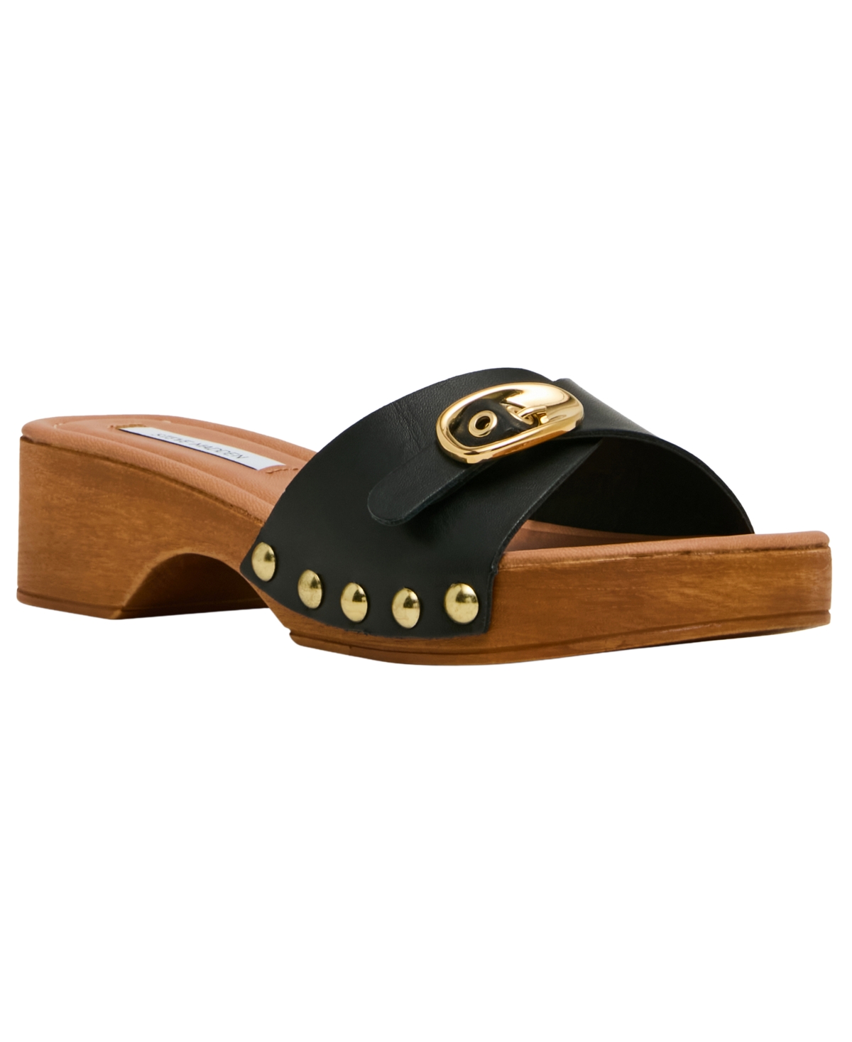 Steve Madden Women's Fredi Wooden Slip-On Slide Sandals
