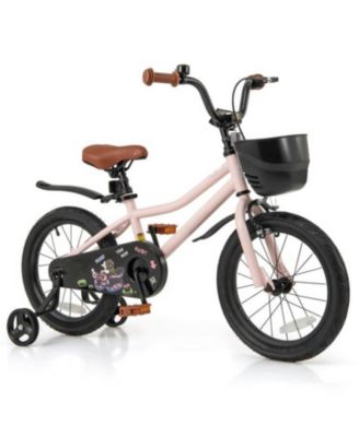  Kids Bike with Basket and Adjustable Handlebar