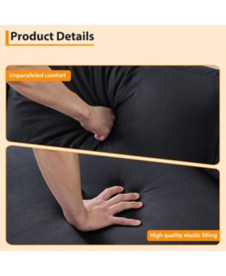 80.7" Loveseat Sofa, Fabric Sleeper Couch with Wood Frame, Easy Assembly for Apartment